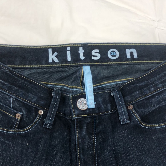 Kitson LA Dark Wash Low Rise Bootcut Jeans (Size 28) - Picture 3 of 6
